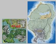 The two map sizes (Image via GTAForums)